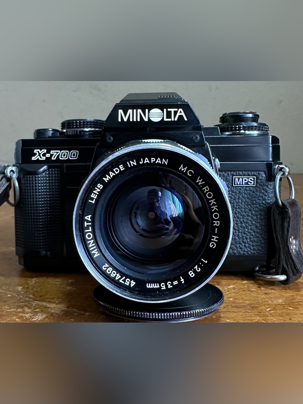 Minolta X-700 MPS 35mm SLR Film Camera w/1:2.8 f=35mm MC W. ROKKOR-HG Lens Japan